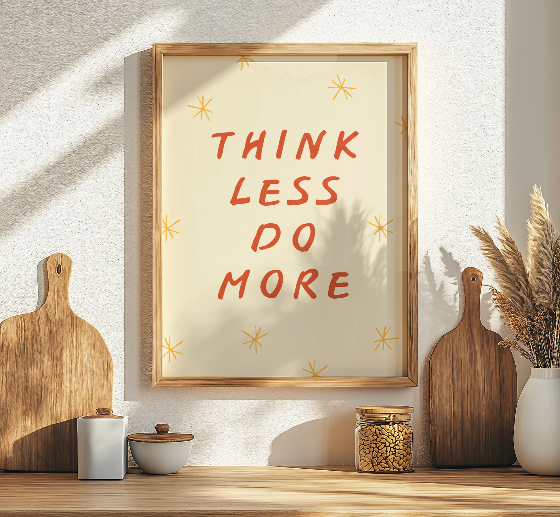 Think Less Do More Quote Print - BYHONEYSTUDIOS