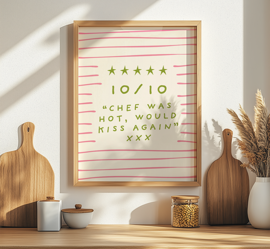 Chef Was Hot Print - BYHONEYSTUDIOS
