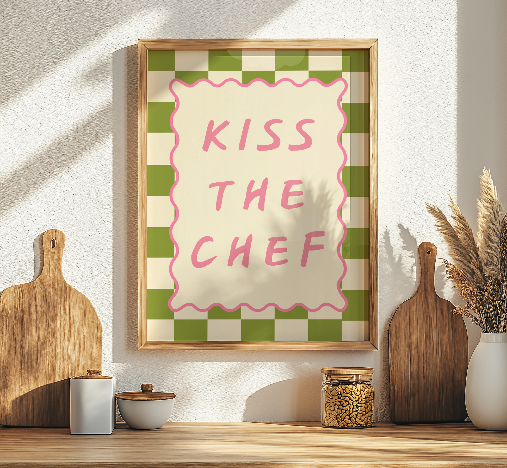 Kiss The Chef Print - BYHONEYSTUDIOS