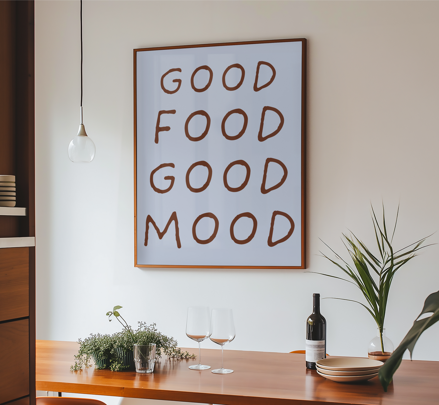 Good Food Good Mood Print - BYHONEYSTUDIOS