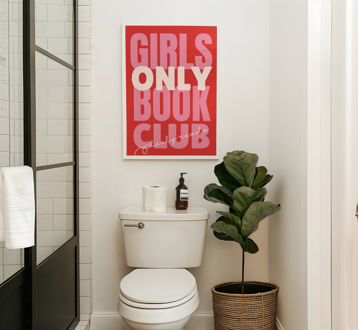 Girls Only Book Club Print - BYHONEYSTUDIOS