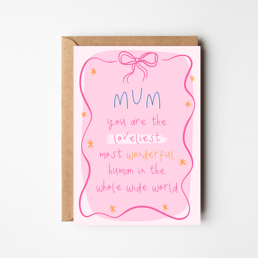 A6 Lovely Mum Mother's Day Card