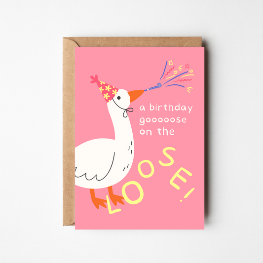 A6 Birthday Goose Card