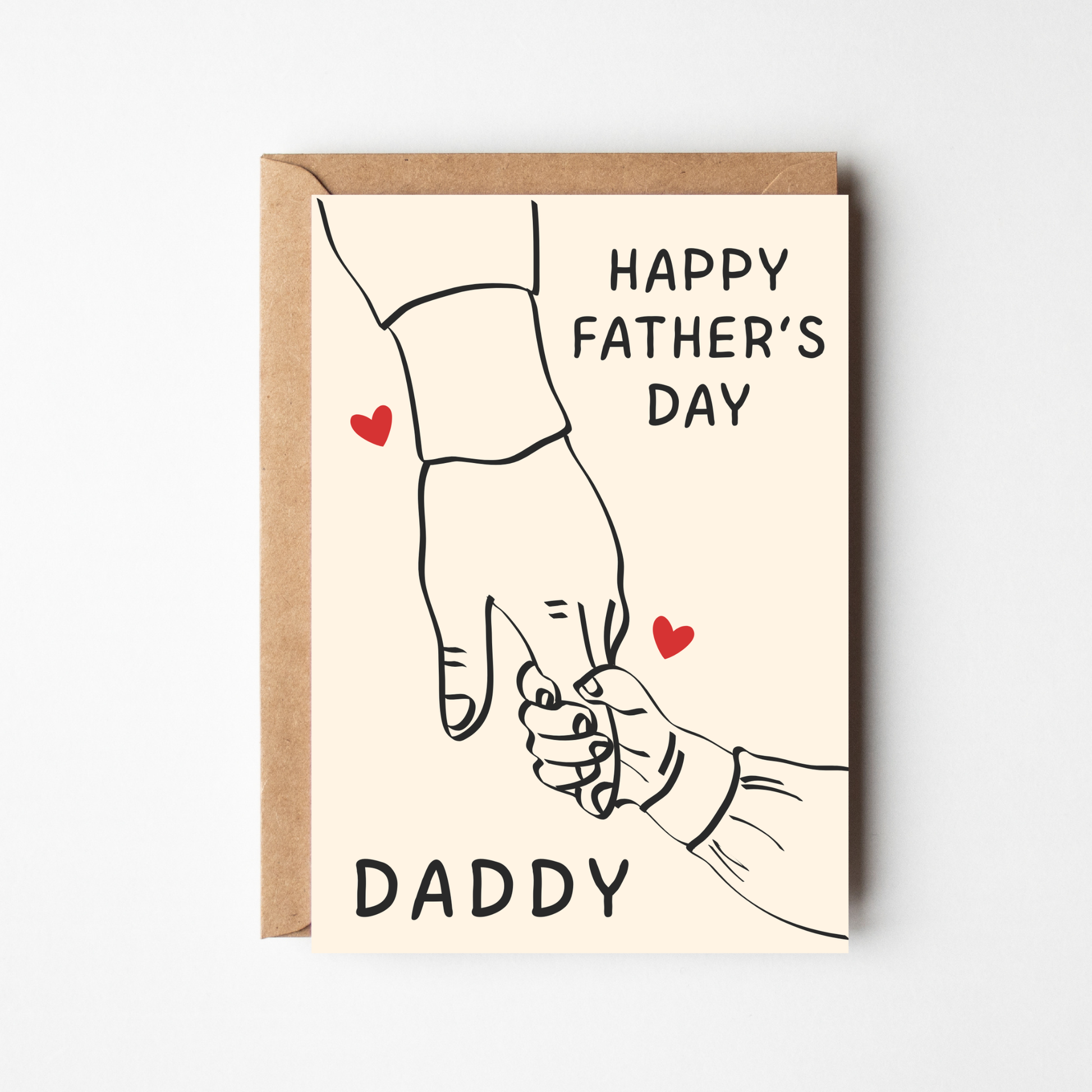 A6 Happy Father's Day Daddy Card - BYHONEYSTUDIOS