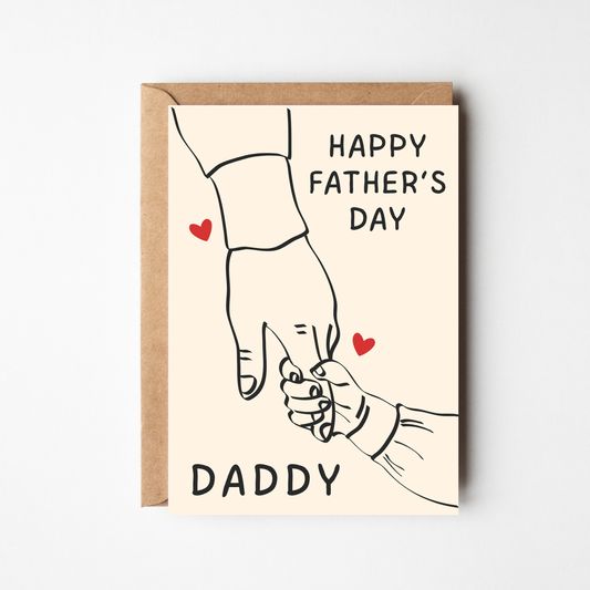 A6 Happy Father's Day Daddy Card - BYHONEYSTUDIOS
