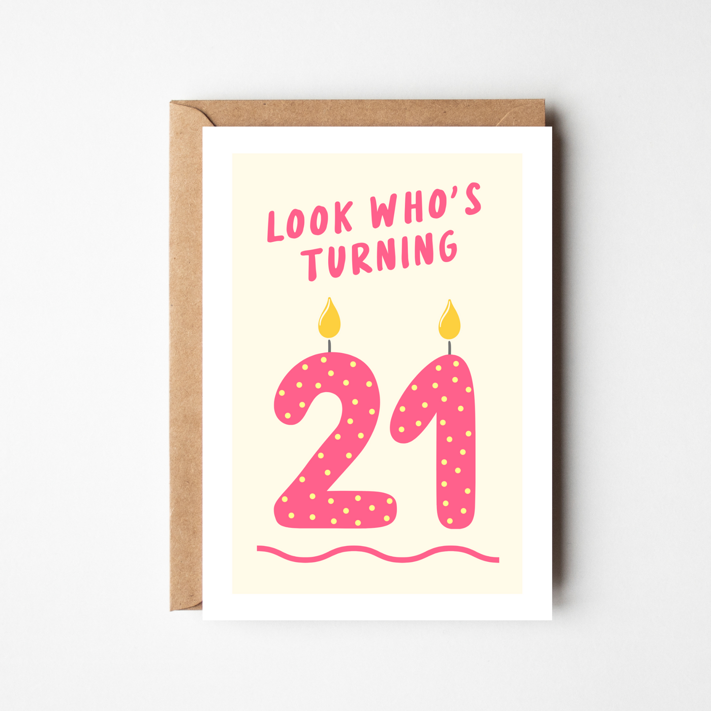 A6 Age 21 Birthday Card - BYHONEYSTUDIOS