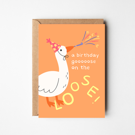 A6 Birthday Goose Card