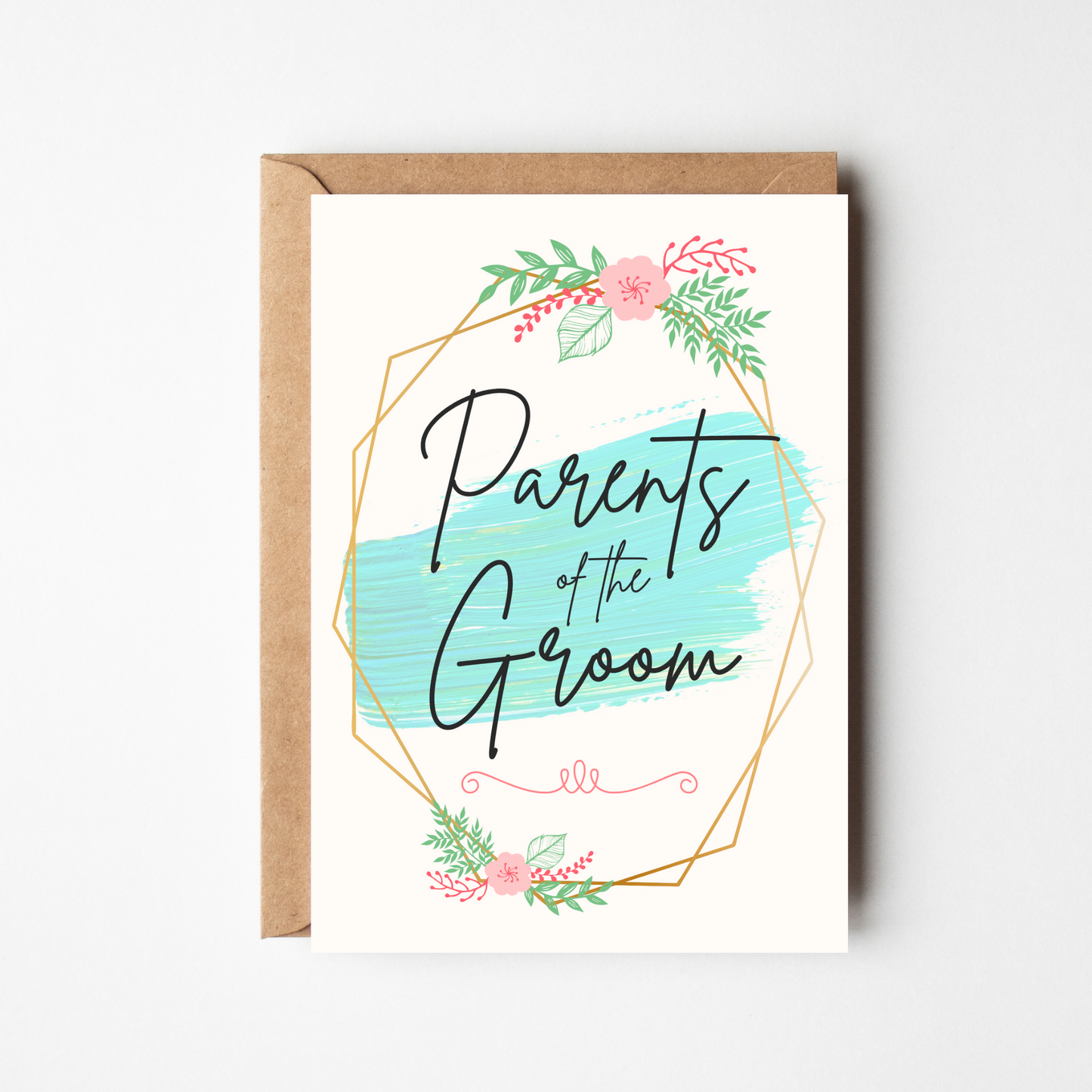 A6 Parents Of The Groom Card - BYHONEYSTUDIOS