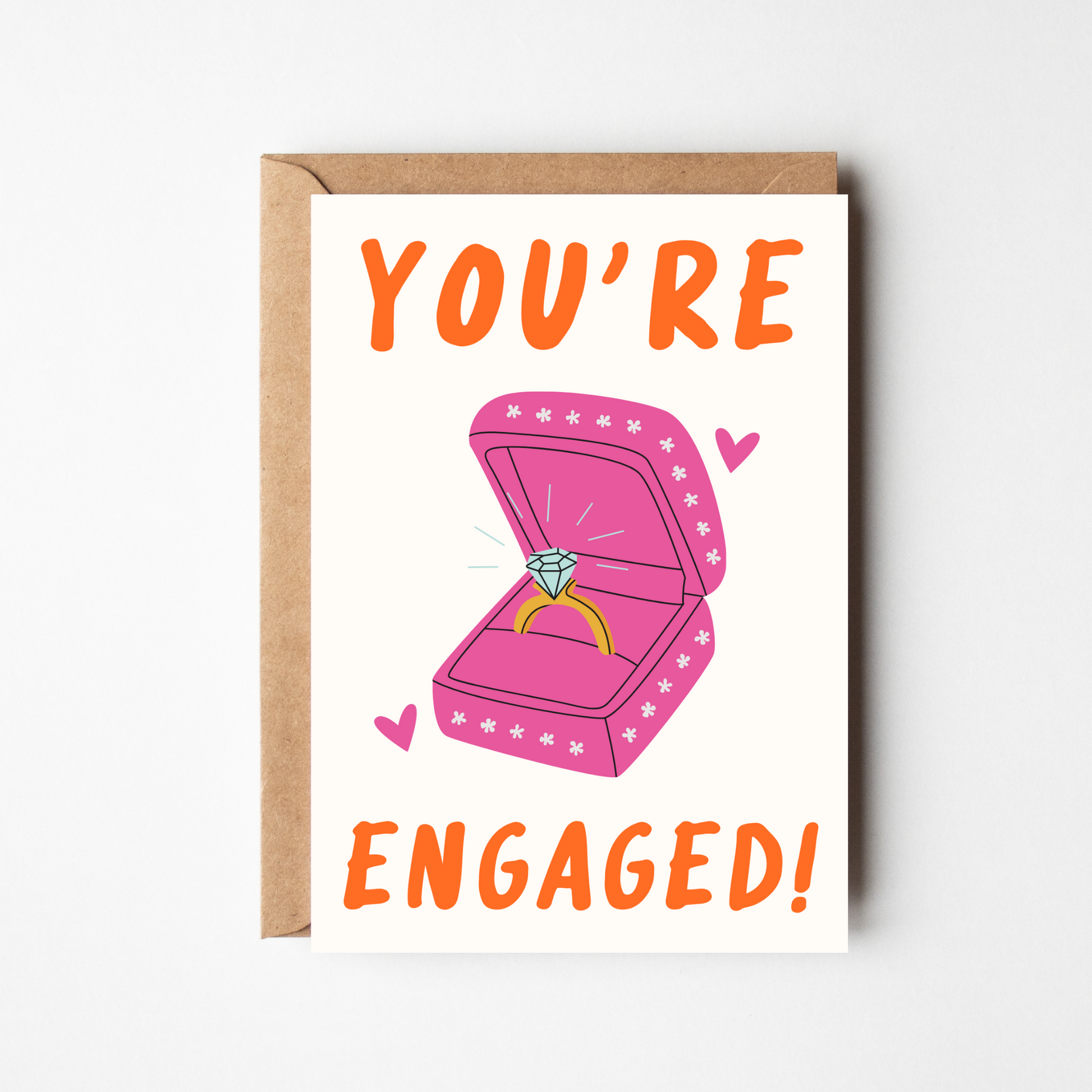 A6 You're Engaged Card - BYHONEYSTUDIOS