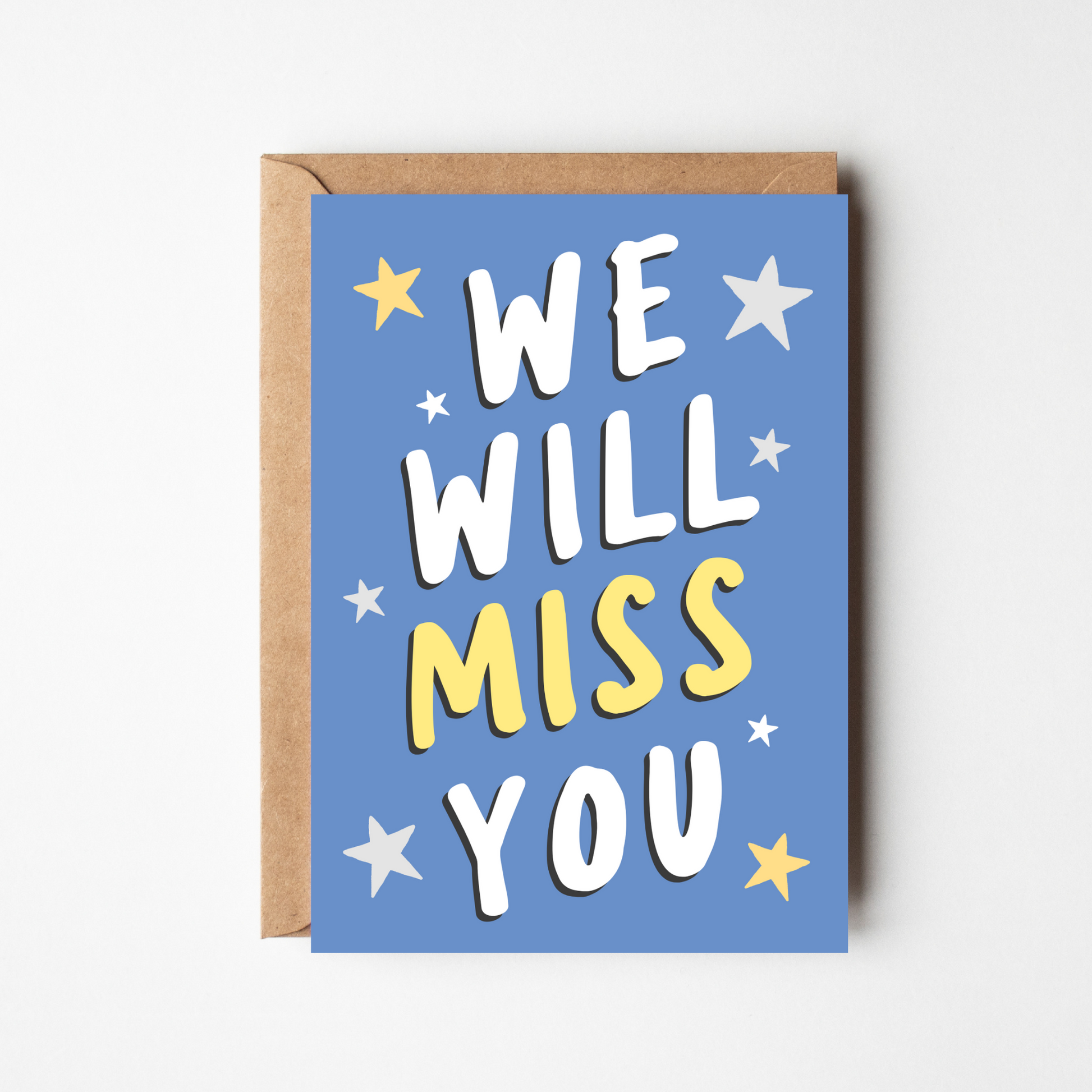 A6 We Will Miss You Card - BYHONEYSTUDIOS