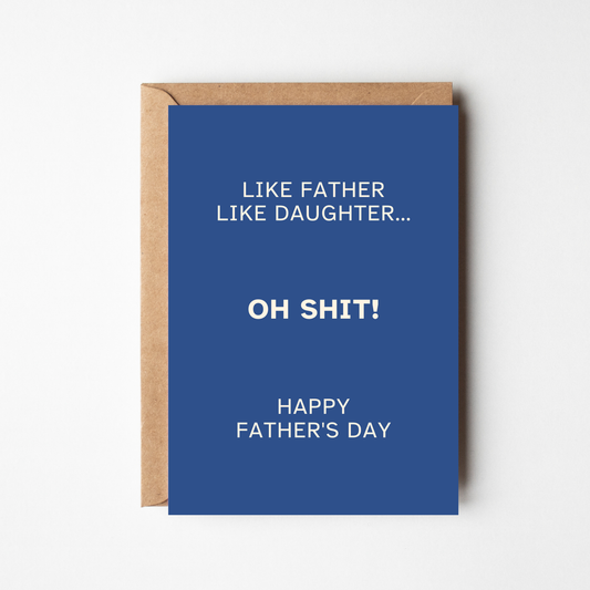 A6 Funny Father's Day Card - BYHONEYSTUDIOS