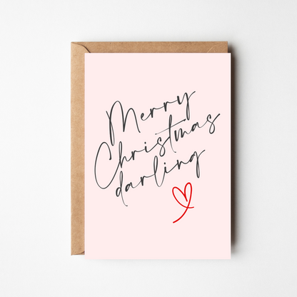 A6 Merry Christmas Darling Card