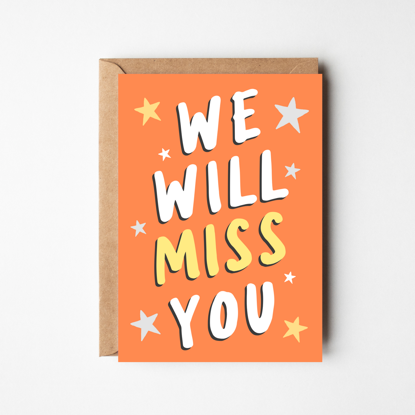 A6 We Will Miss You Card - BYHONEYSTUDIOS