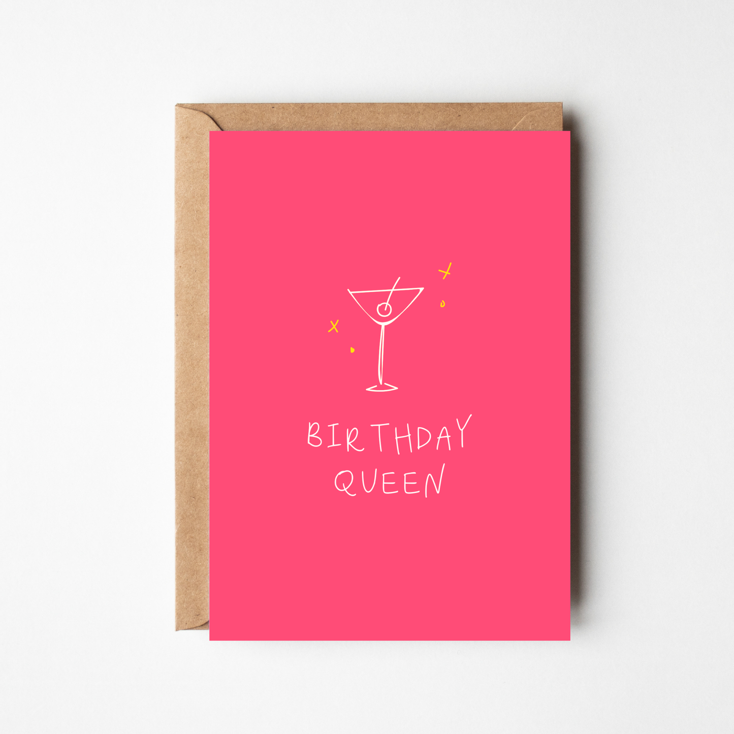 A6 Birthday Queen Cocktail Card - BYHONEYSTUDIOS