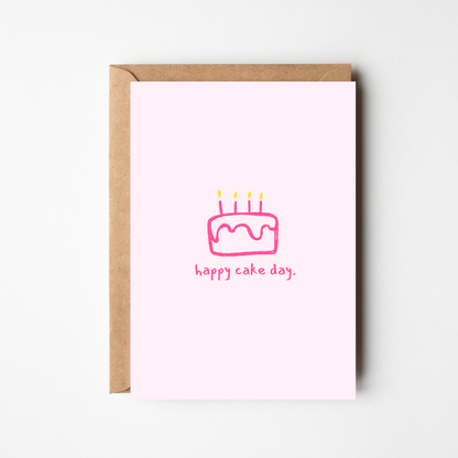 A6 Happy Cake Day Card - BYHONEYSTUDIOS