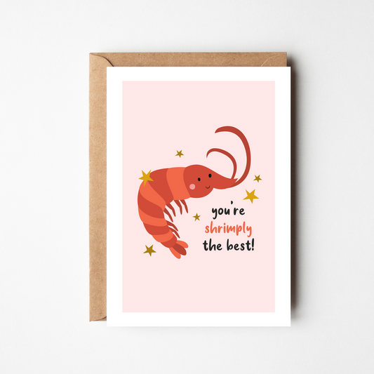 A6 Shrimply The Best Card - BYHONEYSTUDIOS