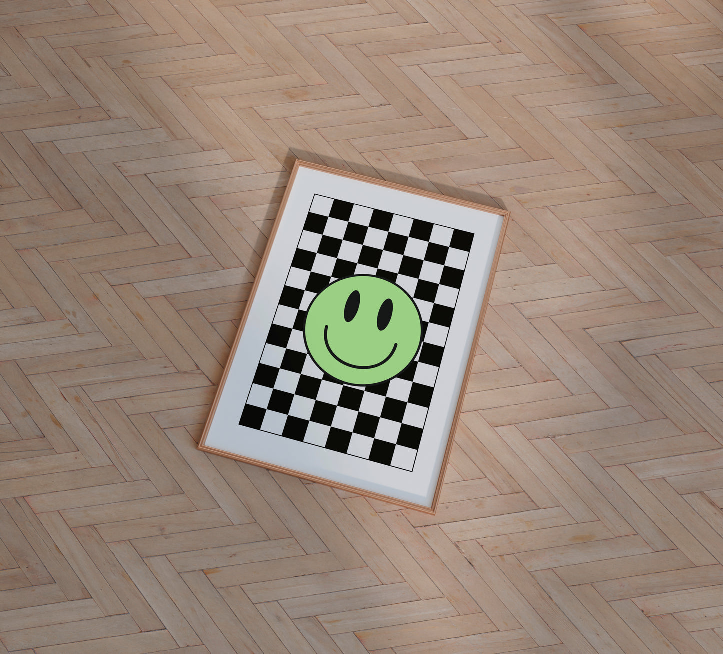 Smiley Face Check Print - BYHONEYSTUDIOS