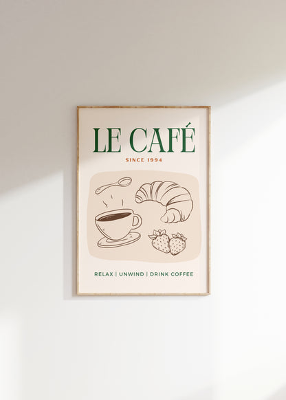 Le Cafe Print - BYHONEYSTUDIOS