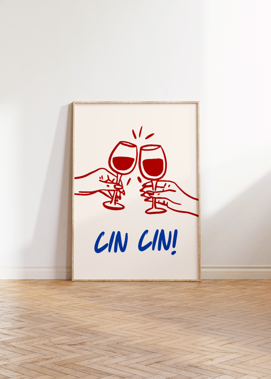 Cin Cin Wine Print