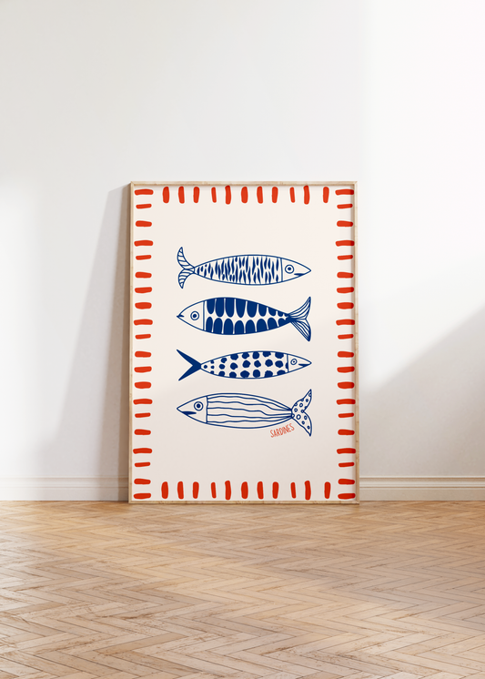 Sardines Fish Print