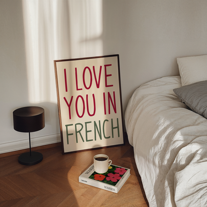 I Love You In French Print - BYHONEYSTUDIOS