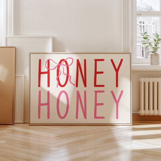 Honey Honey Bow Print