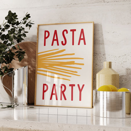 Pasta Party Print - BYHONEYSTUDIOS