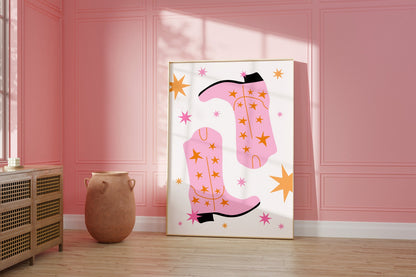 Cowboy Boots Print - BYHONEYSTUDIOS