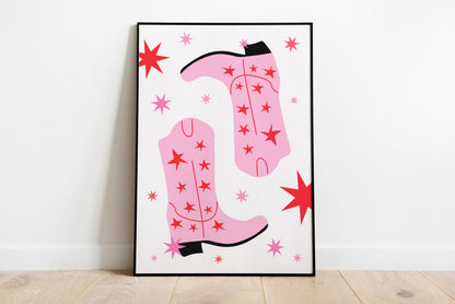 Cowboy Boots Print - BYHONEYSTUDIOS