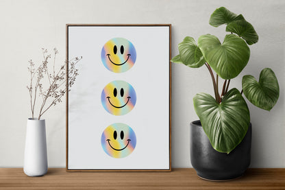 Smiley Face Repeat Print - BYHONEYSTUDIOS