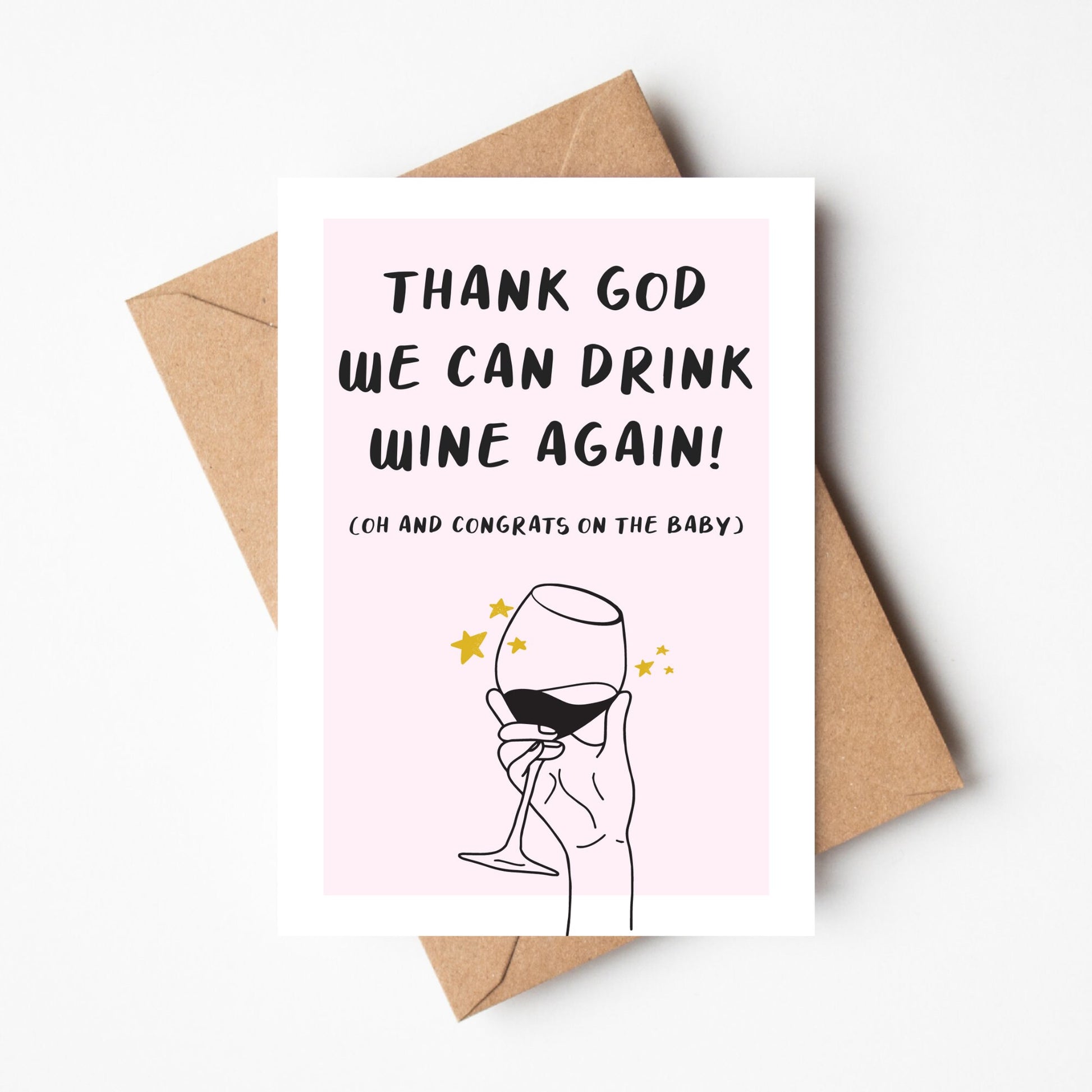 A6 Congrats New Baby Card - BYHONEYSTUDIOS