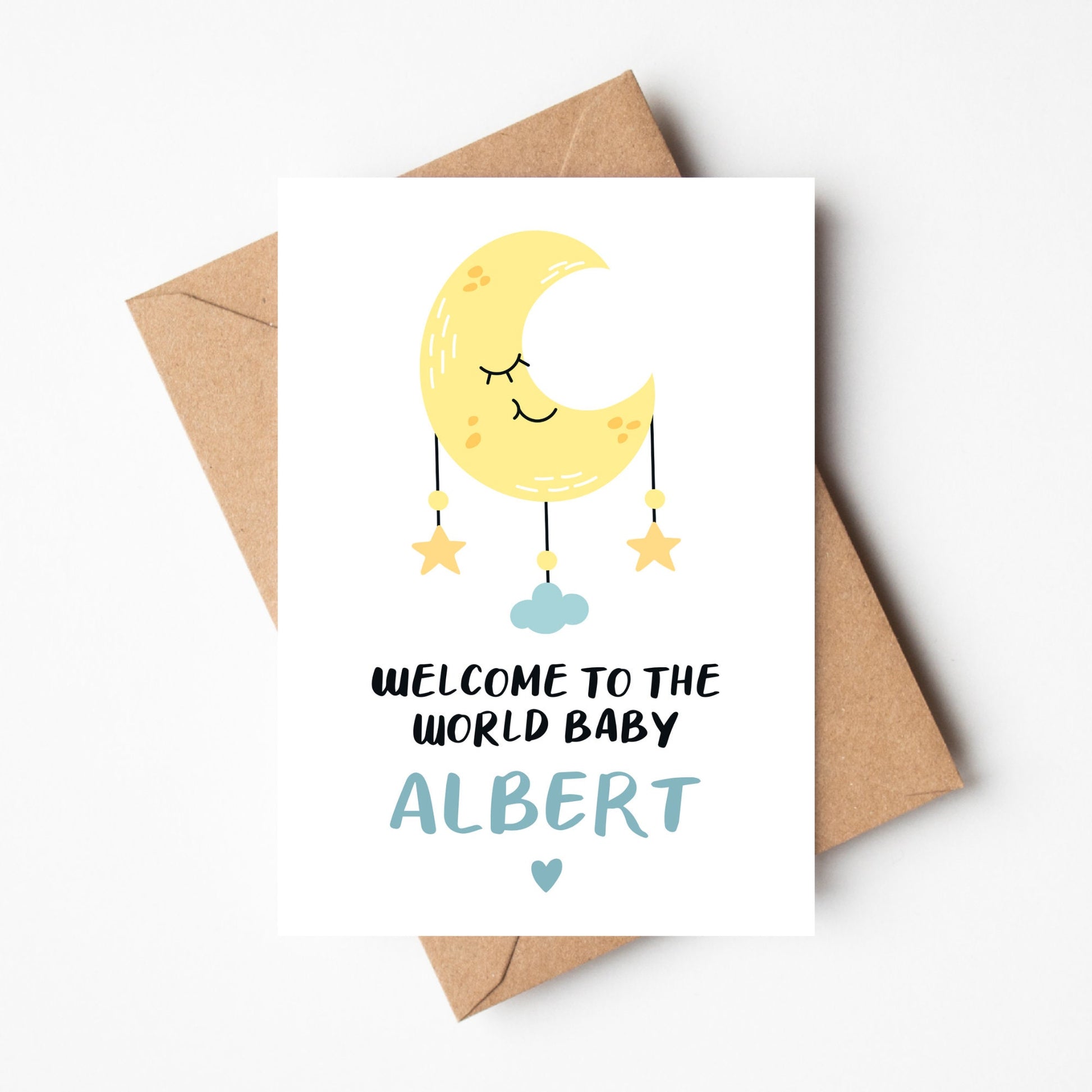 A6 Personalised New Baby Card - BYHONEYSTUDIOS