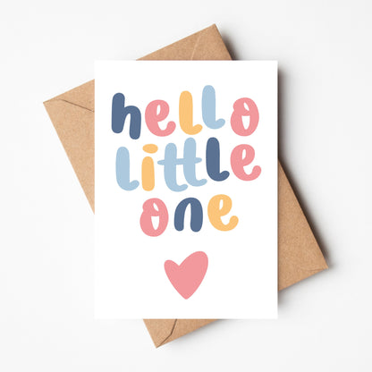 A6 Hello Little One Card - BYHONEYSTUDIOS