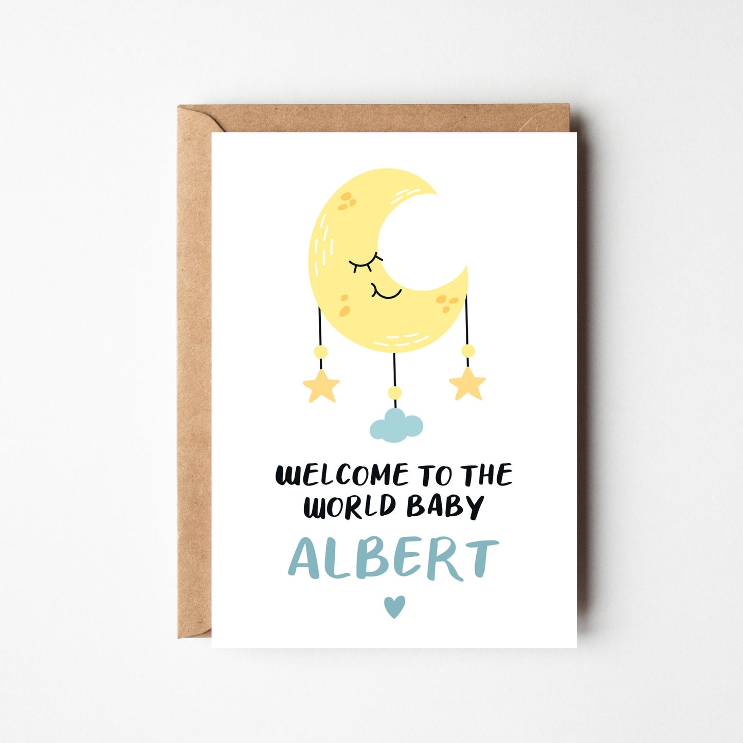 A6 Personalised New Baby Card - BYHONEYSTUDIOS