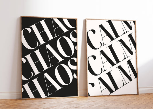 Chaos & Calm Print Set - BYHONEYSTUDIOS