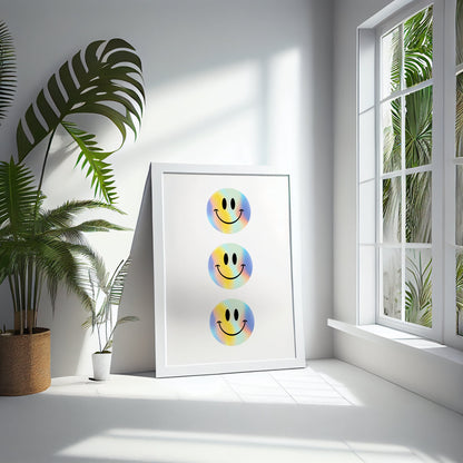 Smiley Face Repeat Print - BYHONEYSTUDIOS