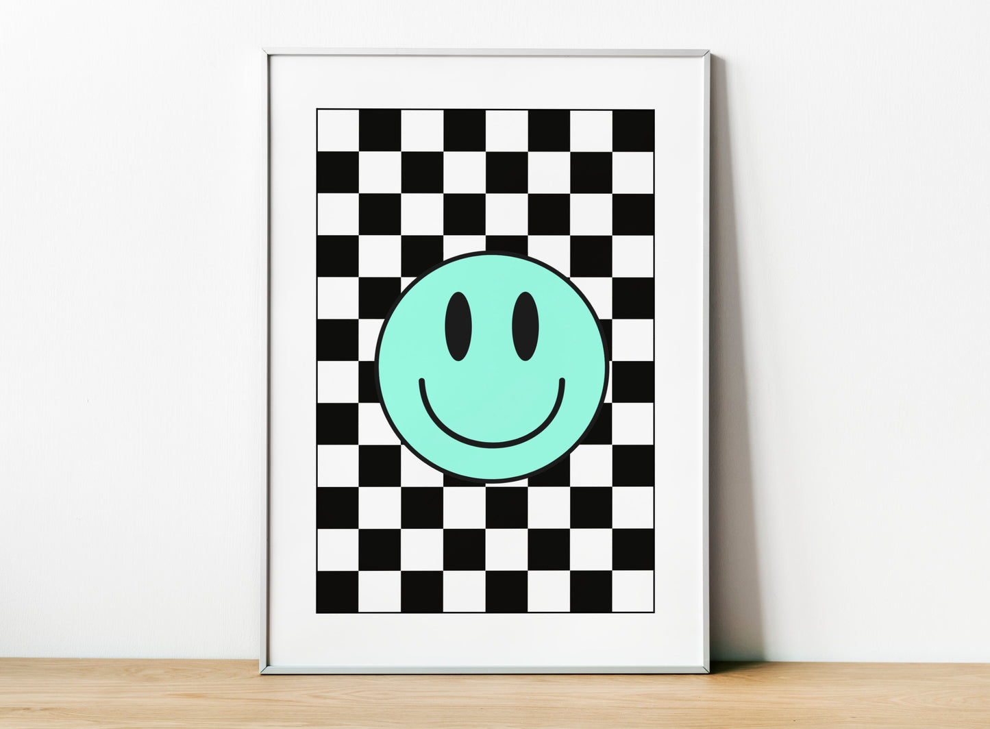 Smiley Face Check Print - BYHONEYSTUDIOS