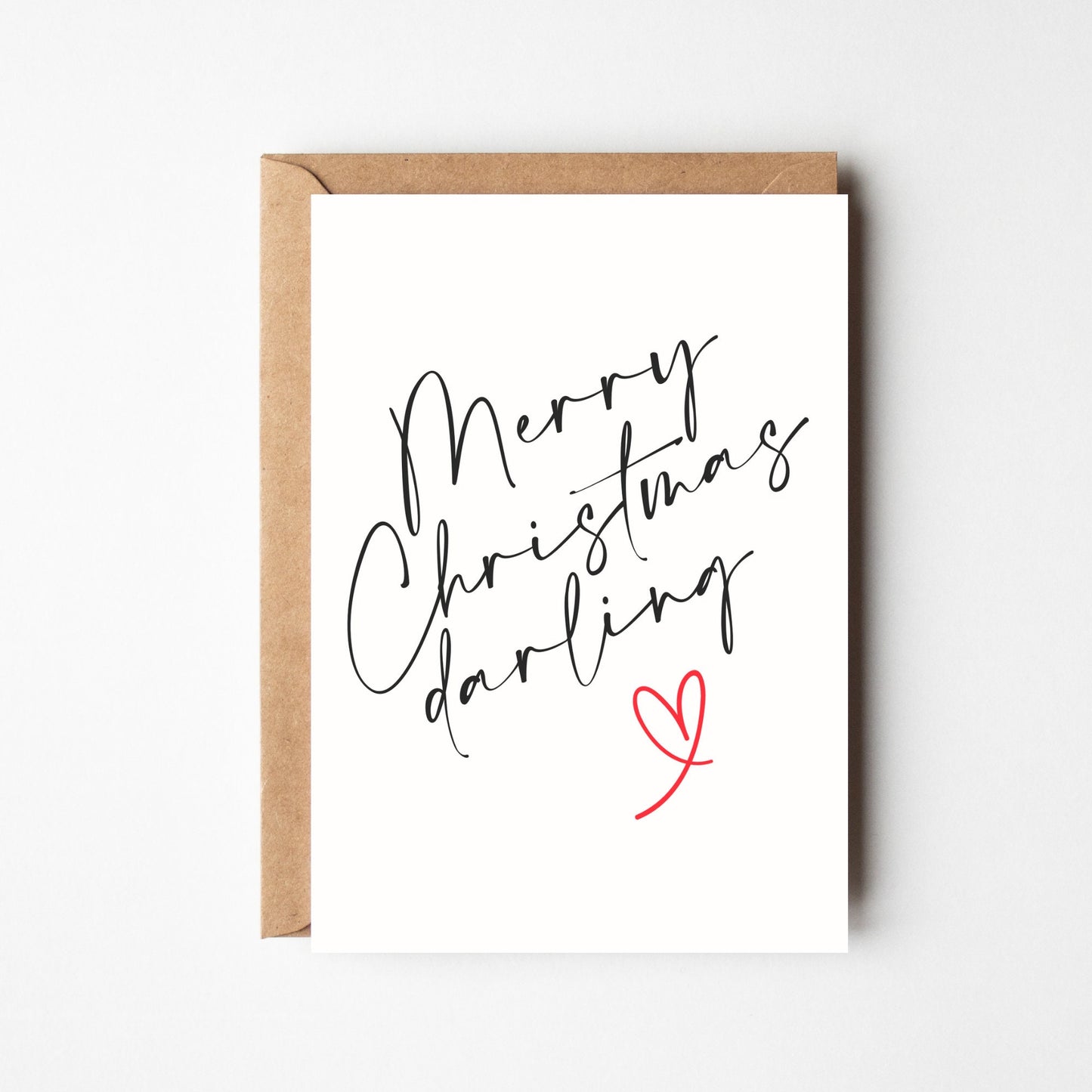 A6 Merry Christmas Darling Card - BYHONEYSTUDIOS