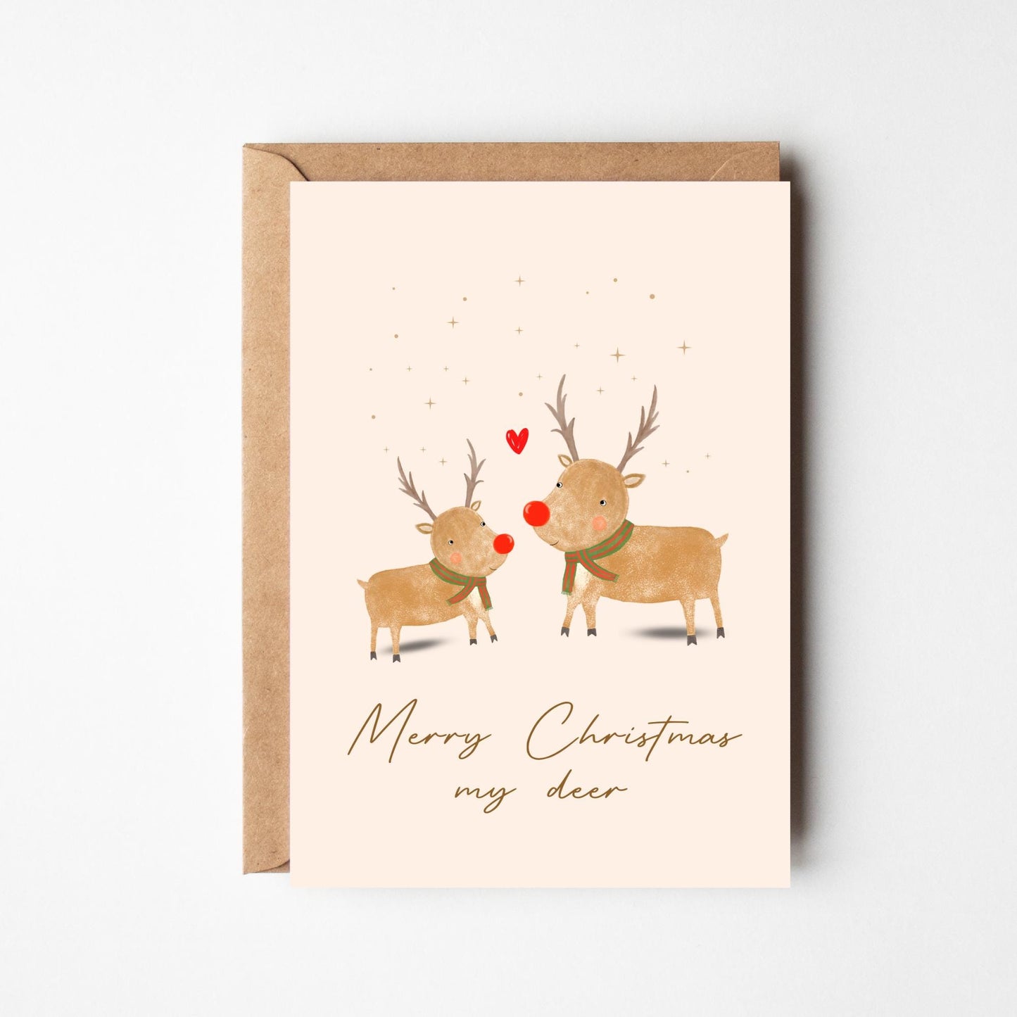 A6 Merry Christmas My Deer Card - BYHONEYSTUDIOS