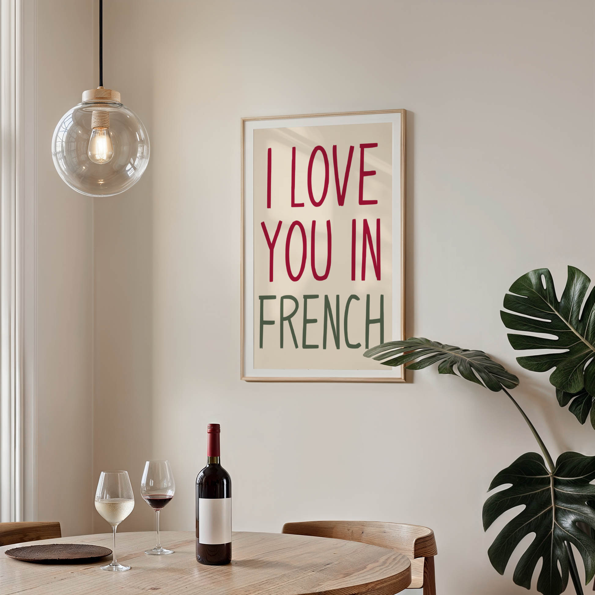 I Love You In French Print - BYHONEYSTUDIOS