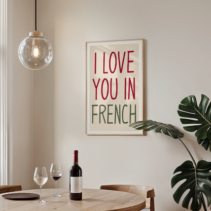 I Love You In French Print - BYHONEYSTUDIOS