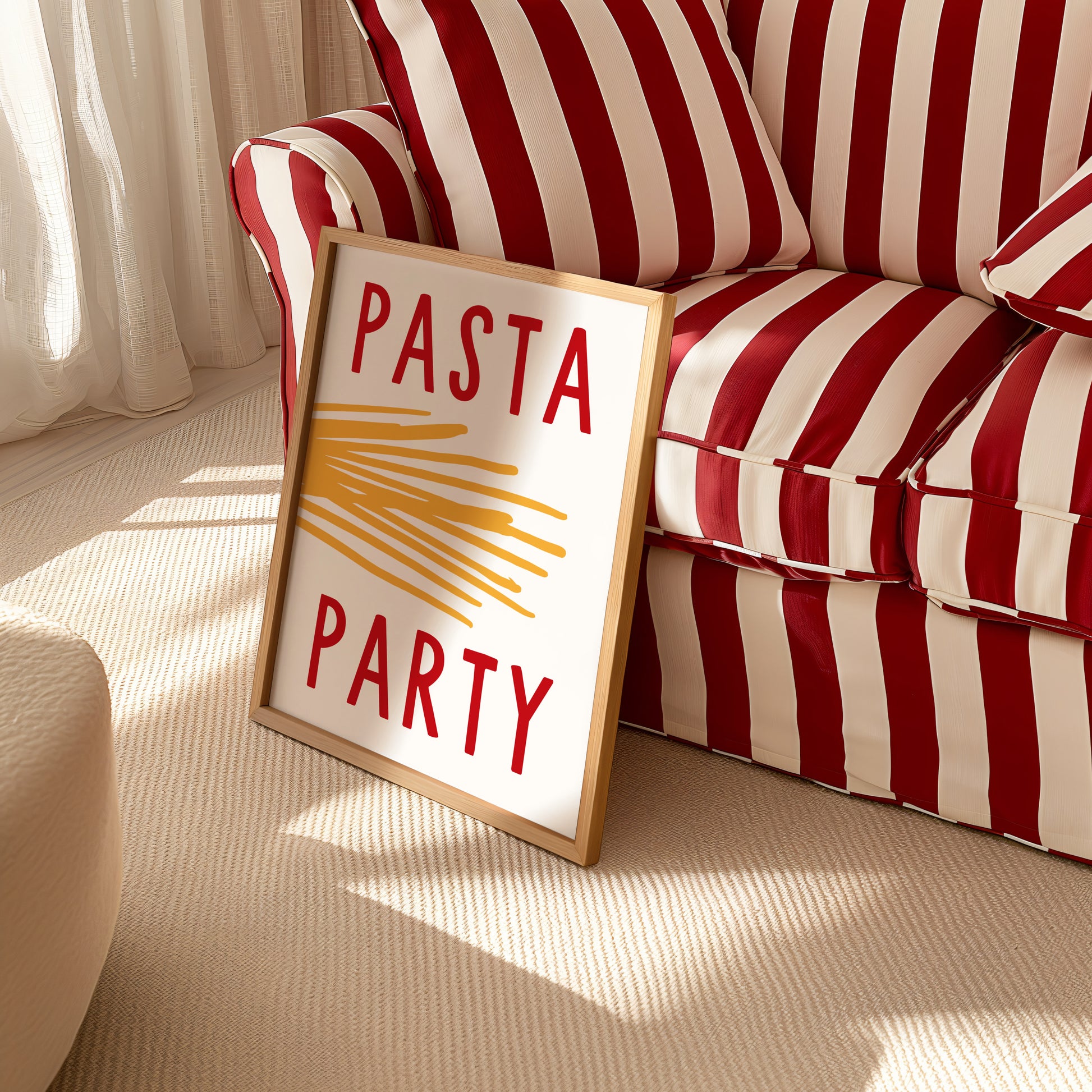 Pasta Party Print - BYHONEYSTUDIOS