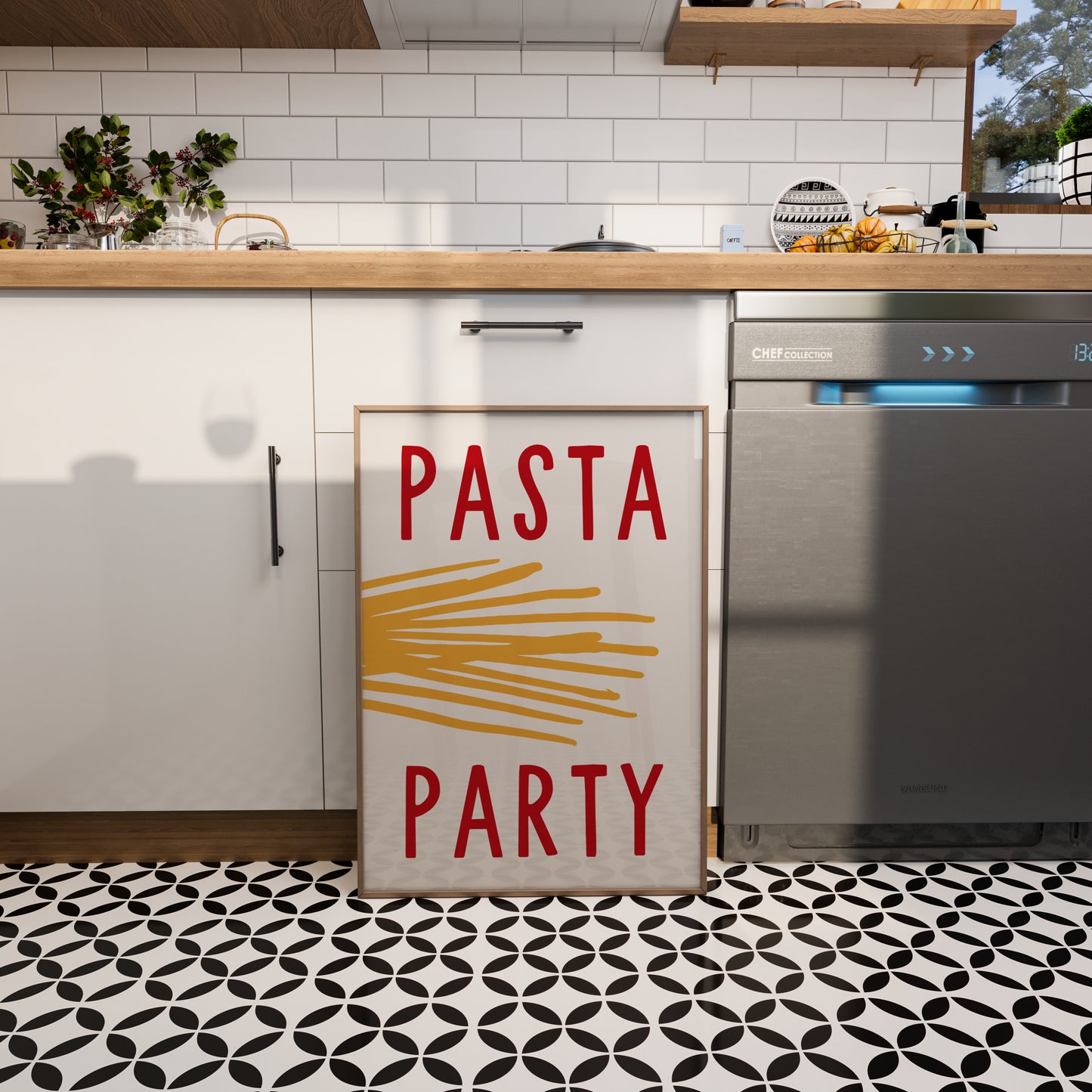 Pasta Party Print - BYHONEYSTUDIOS